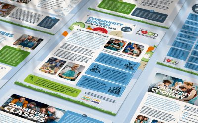 Tasteful report design for Brighton & Hove Food Partnership