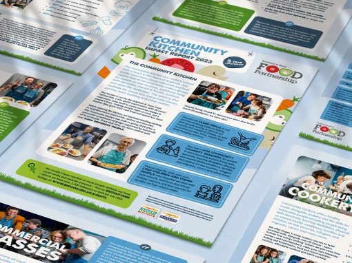 Tasteful report design for Brighton & Hove Food Partnership