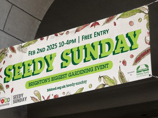 Campaign design promoting Brighton’s biggest gardening event