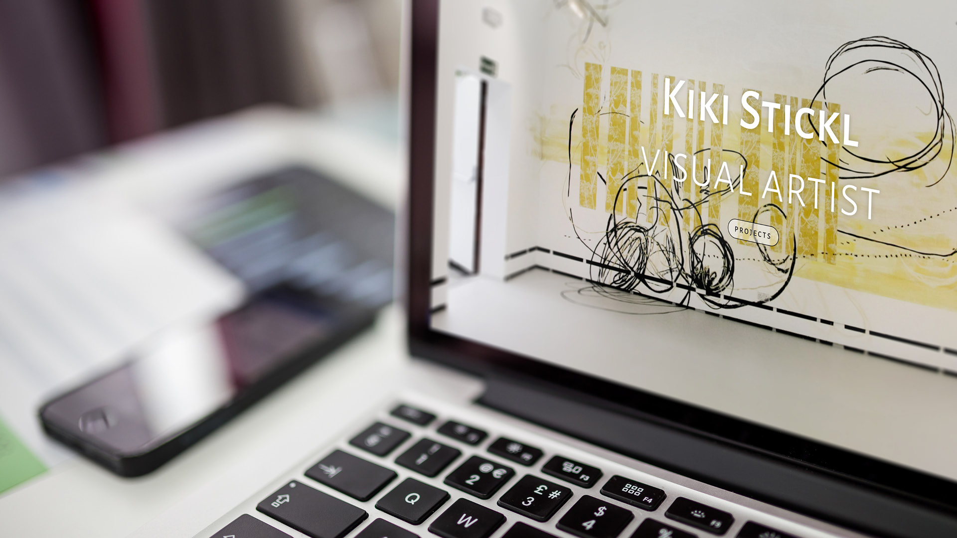 Showcase gallery website for renowned Saatchi artist