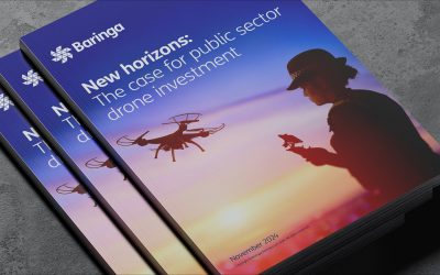 Report design for influential consulting on drone tech investment